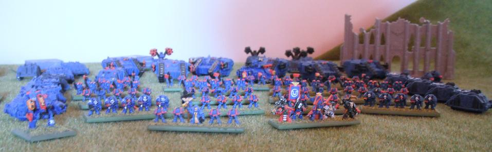 Epic Marines, epic Ultra Marines, epic libarian, epic terminators, epic command squad, epic rhinos, epic landraiders, epic whirlwinds, epic drednought 